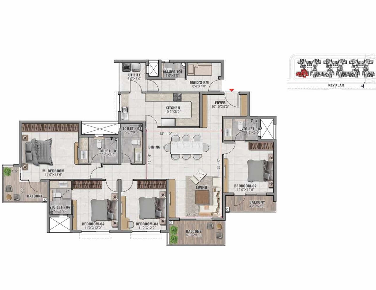 Floor plan, N Tower - 03